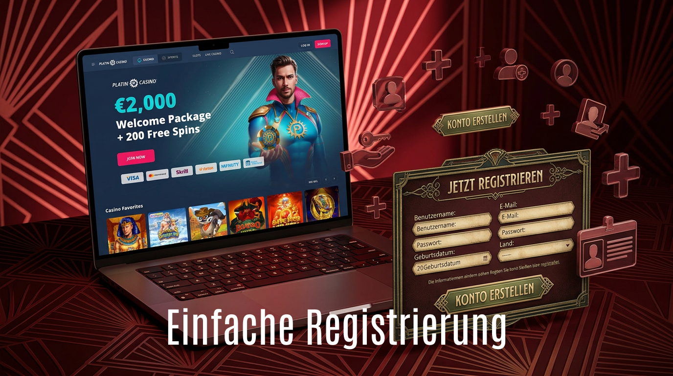 Melden Sie sich einfach bei den besten Online-Casinos von Platin Casino Deutschland an